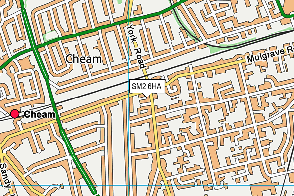 SM2 6HA map - OS VectorMap District (Ordnance Survey) SM2 6HA map - OS VectorMap District (Ordnance Survey)