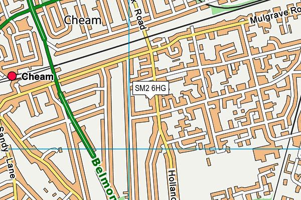 SM2 6HG map - OS VectorMap District (Ordnance Survey) SM2 6HG map - OS VectorMap District (Ordnance Survey)