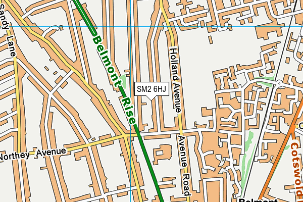 SM2 6HJ map - OS VectorMap District (Ordnance Survey) SM2 6HJ map - OS VectorMap District (Ordnance Survey)