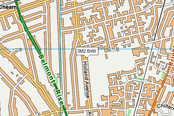 SM2 6HW map - OS VectorMap District (Ordnance Survey) SM2 6HW map - OS VectorMap District (Ordnance Survey)