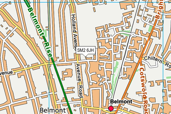 SM2 6JH map - OS VectorMap District (Ordnance Survey) SM2 6JH map - OS VectorMap District (Ordnance Survey)
