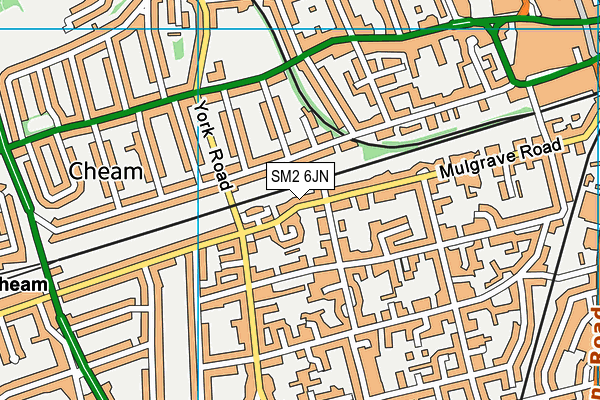 SM2 6JN map - OS VectorMap District (Ordnance Survey) SM2 6JN map - OS VectorMap District (Ordnance Survey)