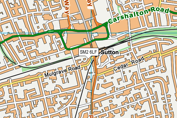SM2 6LF map - OS VectorMap District (Ordnance Survey) SM2 6LF map - OS VectorMap District (Ordnance Survey)