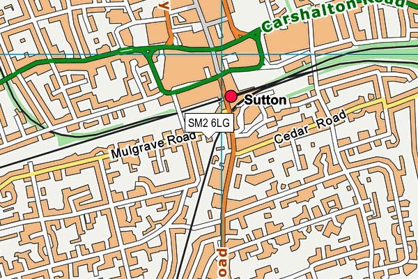 SM2 6LG map - OS VectorMap District (Ordnance Survey) SM2 6LG map - OS VectorMap District (Ordnance Survey)