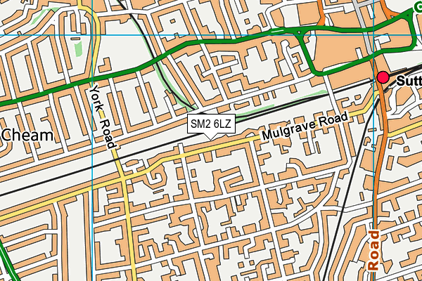 SM2 6LZ map - OS VectorMap District (Ordnance Survey) SM2 6LZ map - OS VectorMap District (Ordnance Survey)