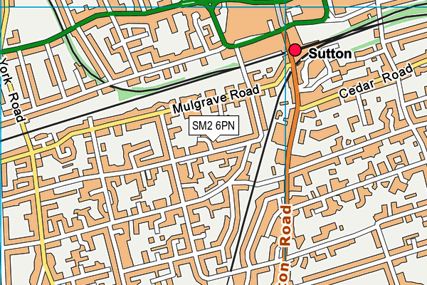 SM2 6PN map - OS VectorMap District (Ordnance Survey) SM2 6PN map - OS VectorMap District (Ordnance Survey)