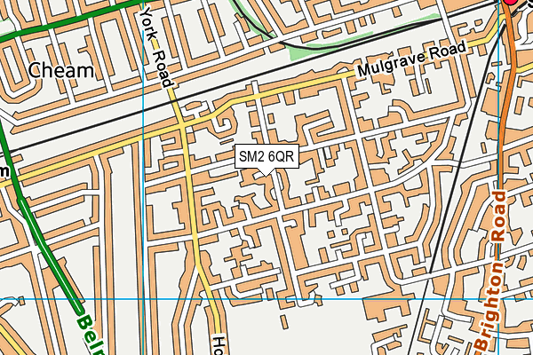 SM2 6QR map - OS VectorMap District (Ordnance Survey) SM2 6QR map - OS VectorMap District (Ordnance Survey)