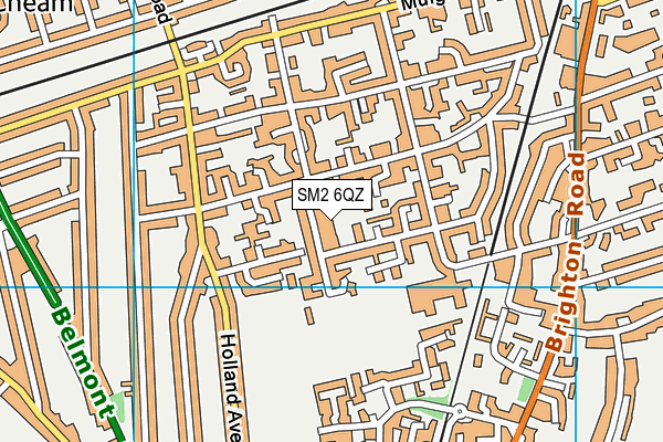 SM2 6QZ map - OS VectorMap District (Ordnance Survey) SM2 6QZ map - OS VectorMap District (Ordnance Survey)