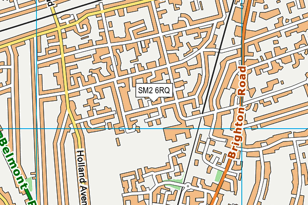 SM2 6RQ map - OS VectorMap District (Ordnance Survey) SM2 6RQ map - OS VectorMap District (Ordnance Survey)