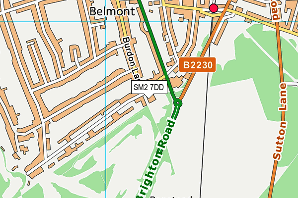 SM2 7DD map - OS VectorMap District (Ordnance Survey) SM2 7DD map - OS VectorMap District (Ordnance Survey)