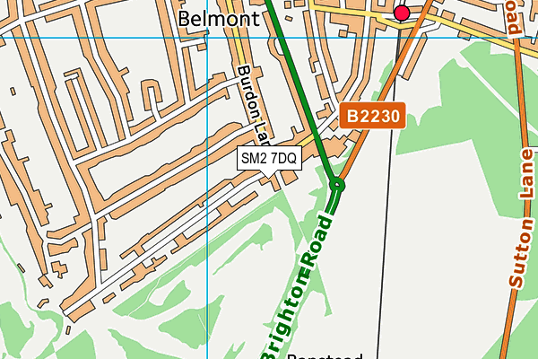 SM2 7DQ map - OS VectorMap District (Ordnance Survey) SM2 7DQ map - OS VectorMap District (Ordnance Survey)