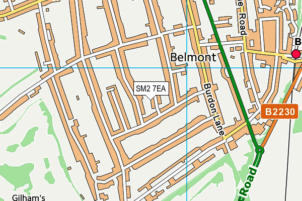 SM2 7EA map - OS VectorMap District (Ordnance Survey) SM2 7EA map - OS VectorMap District (Ordnance Survey)
