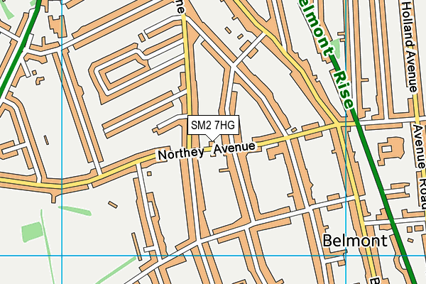 SM2 7HG map - OS VectorMap District (Ordnance Survey) SM2 7HG map - OS VectorMap District (Ordnance Survey)