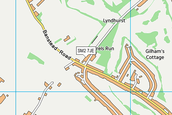SM2 7JE map - OS VectorMap District (Ordnance Survey) SM2 7JE map - OS VectorMap District (Ordnance Survey)