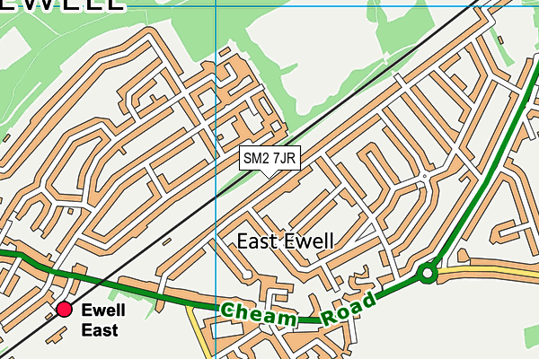 SM2 7JR map - OS VectorMap District (Ordnance Survey) SM2 7JR map - OS VectorMap District (Ordnance Survey)