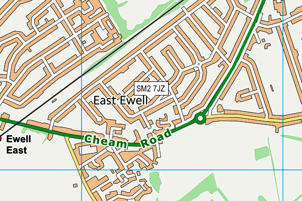 SM2 7JZ map - OS VectorMap District (Ordnance Survey) SM2 7JZ map - OS VectorMap District (Ordnance Survey)