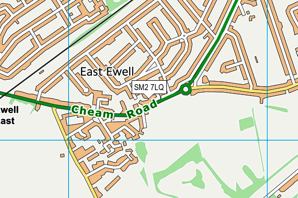SM2 7LQ map - OS VectorMap District (Ordnance Survey) SM2 7LQ map - OS VectorMap District (Ordnance Survey)