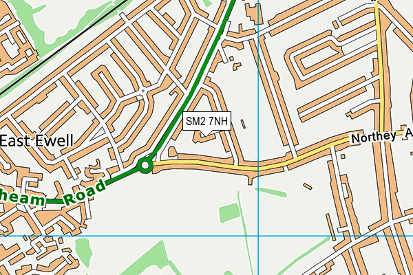 SM2 7NH map - OS VectorMap District (Ordnance Survey) SM2 7NH map - OS VectorMap District (Ordnance Survey)