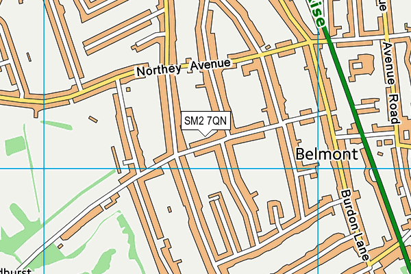 SM2 7QN map - OS VectorMap District (Ordnance Survey) SM2 7QN map - OS VectorMap District (Ordnance Survey)