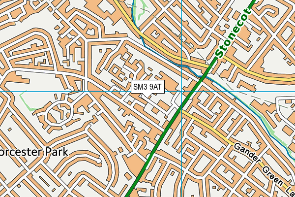 SM3 9AT map - OS VectorMap District (Ordnance Survey) SM3 9AT map - OS VectorMap District (Ordnance Survey)