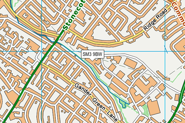 SM3 9BW map - OS VectorMap District (Ordnance Survey) SM3 9BW map - OS VectorMap District (Ordnance Survey)