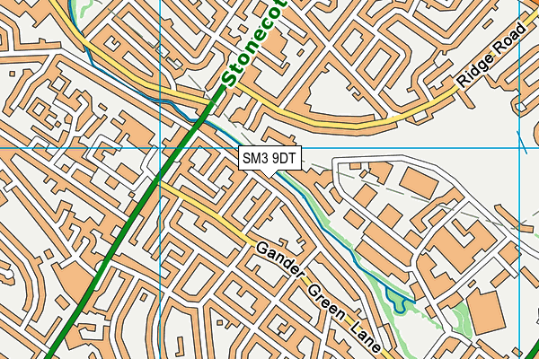 SM3 9DT map - OS VectorMap District (Ordnance Survey) SM3 9DT map - OS VectorMap District (Ordnance Survey)