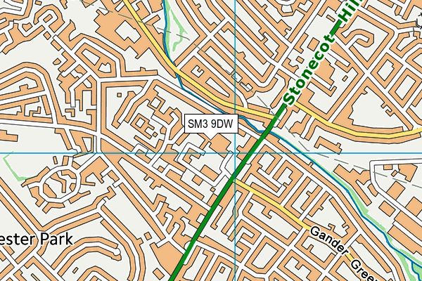 SM3 9DW map - OS VectorMap District (Ordnance Survey) SM3 9DW map - OS VectorMap District (Ordnance Survey)