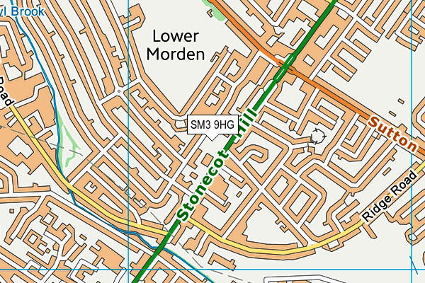SM3 9HG map - OS VectorMap District (Ordnance Survey) SM3 9HG map - OS VectorMap District (Ordnance Survey)