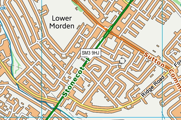 SM3 9HJ map - OS VectorMap District (Ordnance Survey) SM3 9HJ map - OS VectorMap District (Ordnance Survey)
