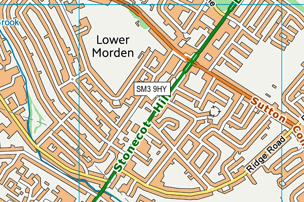 SM3 9HY map - OS VectorMap District (Ordnance Survey) SM3 9HY map - OS VectorMap District (Ordnance Survey)