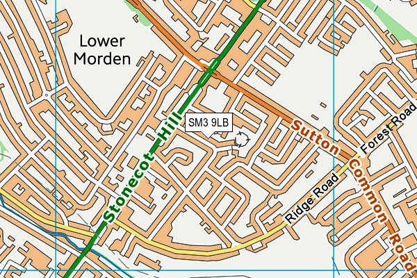 SM3 9LB map - OS VectorMap District (Ordnance Survey) SM3 9LB map - OS VectorMap District (Ordnance Survey)