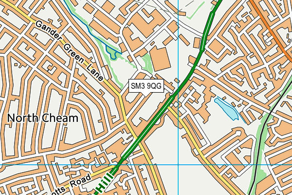 SM3 9QG map - OS VectorMap District (Ordnance Survey) SM3 9QG map - OS VectorMap District (Ordnance Survey)