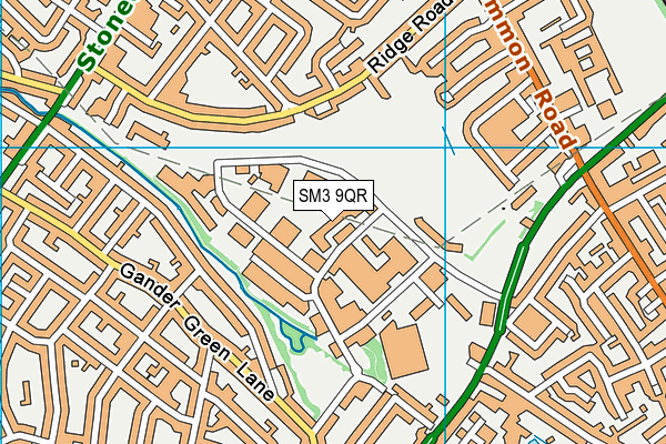 SM3 9QR map - OS VectorMap District (Ordnance Survey) SM3 9QR map - OS VectorMap District (Ordnance Survey)