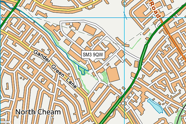 SM3 9QW map - OS VectorMap District (Ordnance Survey) SM3 9QW map - OS VectorMap District (Ordnance Survey)