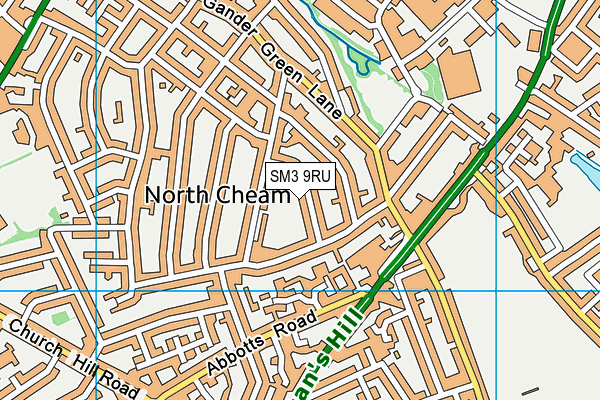 SM3 9RU map - OS VectorMap District (Ordnance Survey) SM3 9RU map - OS VectorMap District (Ordnance Survey)