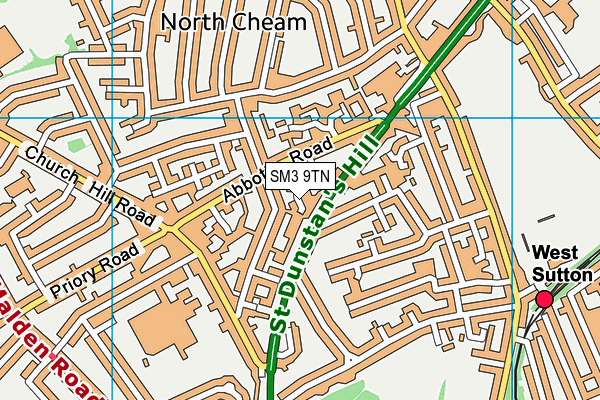 SM3 9TN map - OS VectorMap District (Ordnance Survey) SM3 9TN map - OS VectorMap District (Ordnance Survey)