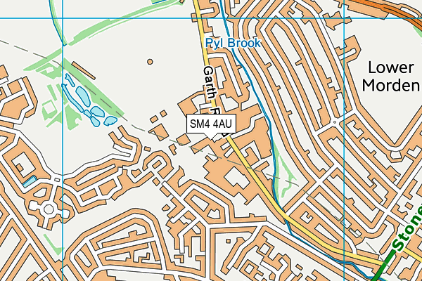 SM4 4AU map - OS VectorMap District (Ordnance Survey) SM4 4AU map - OS VectorMap District (Ordnance Survey)