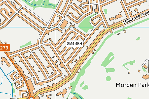 SM4 4BH map - OS VectorMap District (Ordnance Survey) SM4 4BH map - OS VectorMap District (Ordnance Survey)