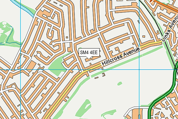 SM4 4EE map - OS VectorMap District (Ordnance Survey) SM4 4EE map - OS VectorMap District (Ordnance Survey)