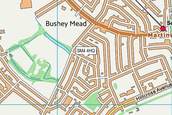SM4 4HQ map - OS VectorMap District (Ordnance Survey) SM4 4HQ map - OS VectorMap District (Ordnance Survey)