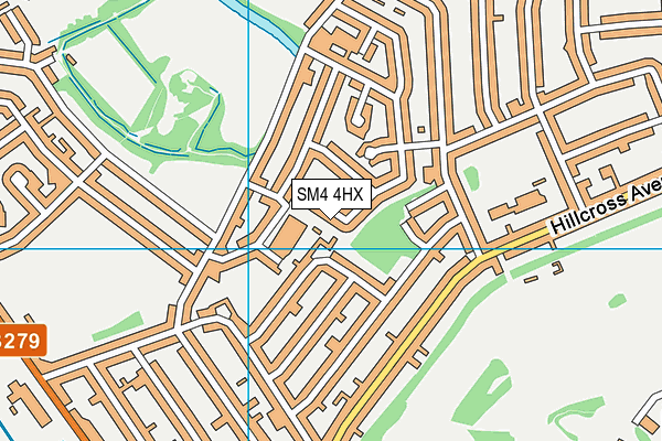 SM4 4HX map - OS VectorMap District (Ordnance Survey) SM4 4HX map - OS VectorMap District (Ordnance Survey)