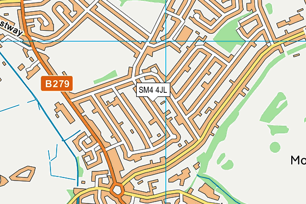 SM4 4JL map - OS VectorMap District (Ordnance Survey) SM4 4JL map - OS VectorMap District (Ordnance Survey)