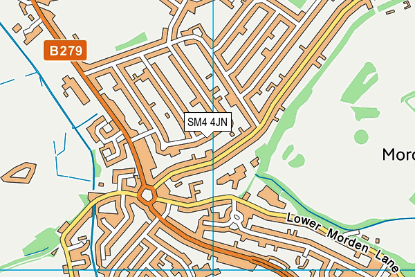 SM4 4JN map - OS VectorMap District (Ordnance Survey) SM4 4JN map - OS VectorMap District (Ordnance Survey)