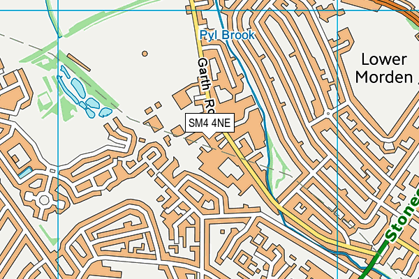 SM4 4NE map - OS VectorMap District (Ordnance Survey) SM4 4NE map - OS VectorMap District (Ordnance Survey)