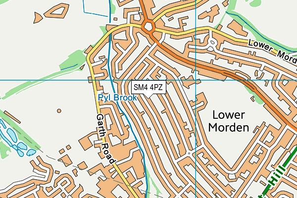 SM4 4PZ map - OS VectorMap District (Ordnance Survey) SM4 4PZ map - OS VectorMap District (Ordnance Survey)