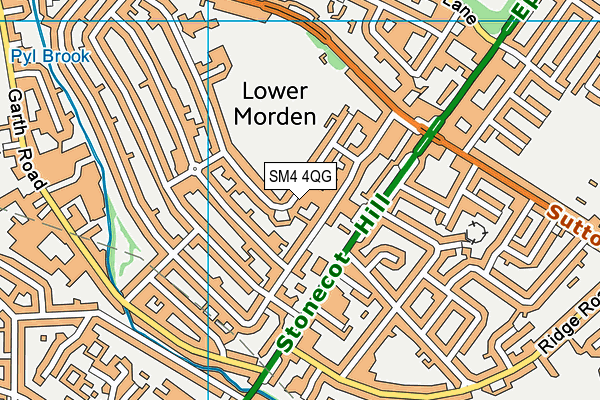 SM4 4QG map - OS VectorMap District (Ordnance Survey) SM4 4QG map - OS VectorMap District (Ordnance Survey)