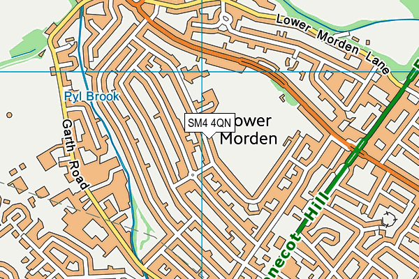 SM4 4QN map - OS VectorMap District (Ordnance Survey) SM4 4QN map - OS VectorMap District (Ordnance Survey)