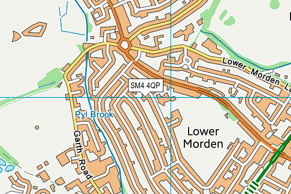 SM4 4QP map - OS VectorMap District (Ordnance Survey) SM4 4QP map - OS VectorMap District (Ordnance Survey)