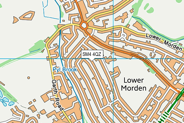 SM4 4QZ map - OS VectorMap District (Ordnance Survey) SM4 4QZ map - OS VectorMap District (Ordnance Survey)