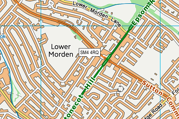 SM4 4RQ map - OS VectorMap District (Ordnance Survey) SM4 4RQ map - OS VectorMap District (Ordnance Survey)